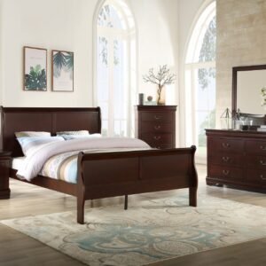 SETB3850 LOUIS PHILIP CHERRY BEDROOM GROUP