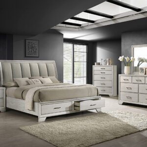 SETB6582 JAYMES WHITE MIST BEDROOM GROUP