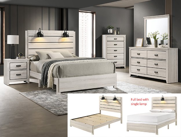 SETB6810 CARTER BEDROOM GROUP WHITE